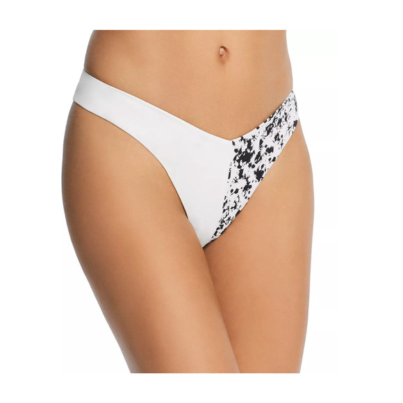 Onia Swim NWT Carmen Reversible Black White V-Waist Bikini Bottom Large - Picture 12 of 12